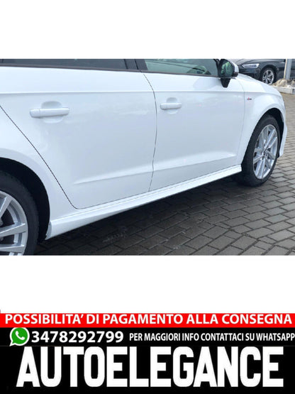 MINIGONNE LATERALI ADATTE PER AUDI A3 8V 5 PORTE SPORTBACK S3 LOOK (dal 2013)