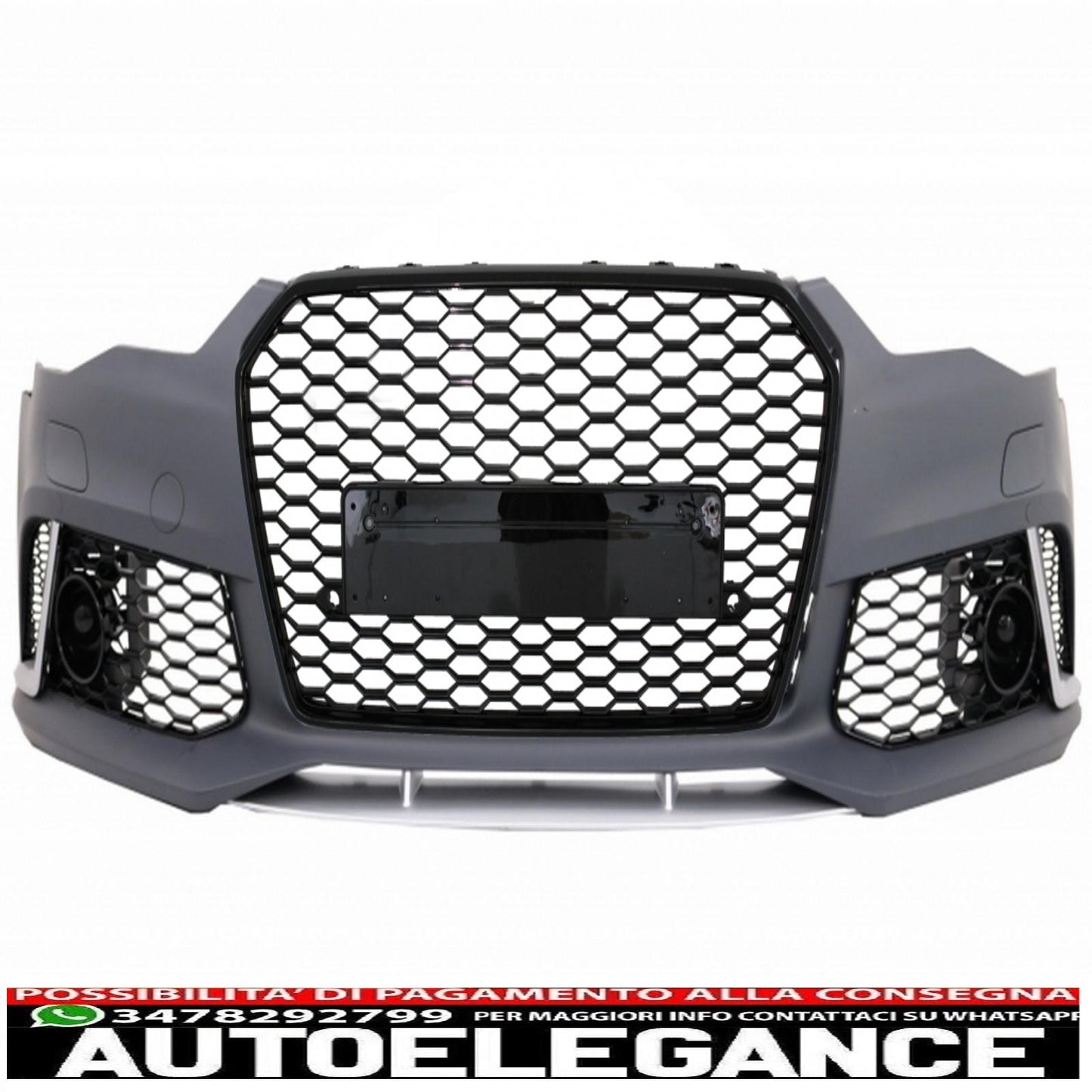 front bumper with additional spoiler suitable for audi a6 c7 4g facelift (2015-2018) rs6 design 