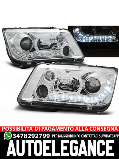 FARI ANTERIORI DAYLIGHT CHROME per VW BORA 09.98-05.05