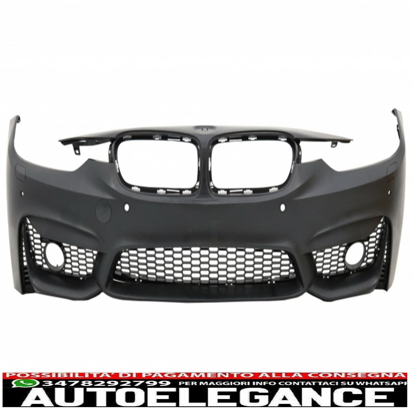 paraurti anteriore con minigonne laterali adatto per bmw serie 3 f30 f31 non lci e lci (2011-2018) m3 sport evo design