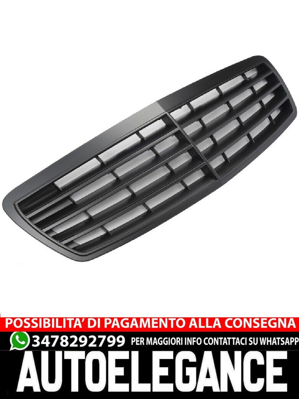 Griglia sportiva per Mercedes W211 S211 E 2002-2006 nero opaco AMG LOOK