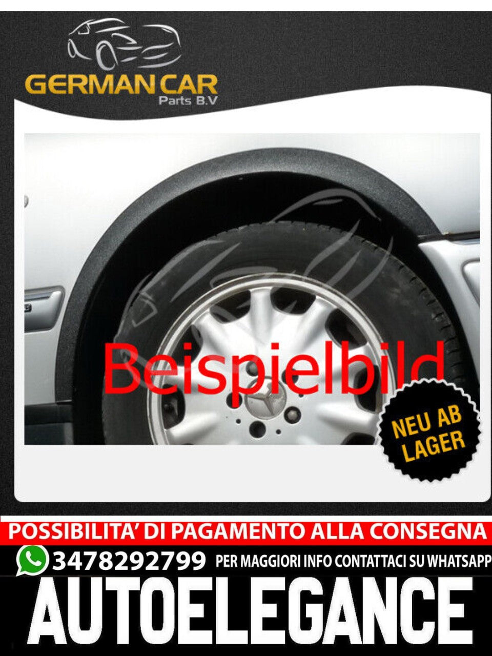 Barre ruote nere protezione passaruota per Mercedes W168 Classe A