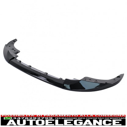 Front Bumper Spoiler Lip Fit For BMW 4 Series G22 Coupe G23 Cabrio G26 Gran Coupe (2020-up) M Sport Piano Black