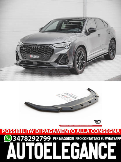 SPLITTER ANTERIORE adatto per V.2 AUDI Q3 SPORTBACK S-LINE  (2019 - )