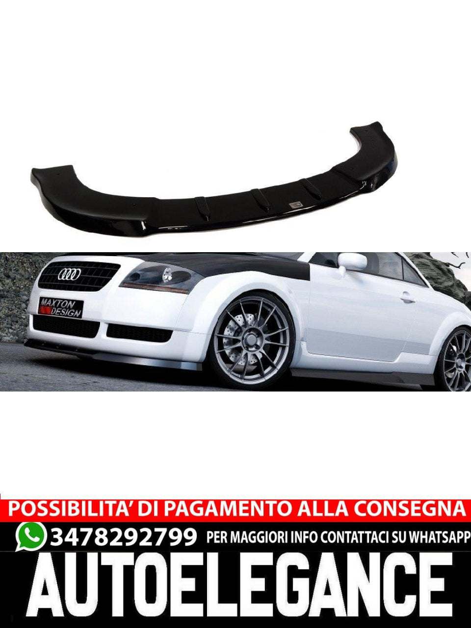 SPLITTER ANTERIORE ADATTO PER AUDI TT 8N   (1998-2006)