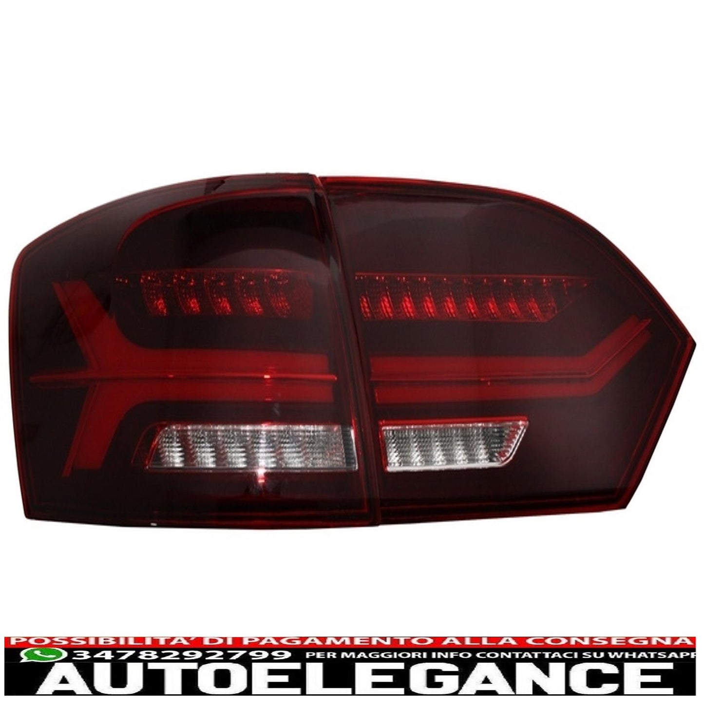 led rear lights suitable for vw jetta mk6 vi (2012-2014) dynamic and smooth turn signals red smoke