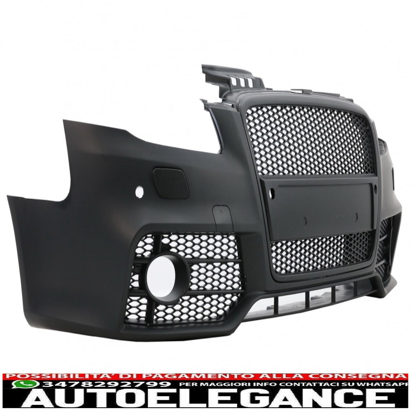 paraurti anteriore con griglia anteriore adatto per audi a4 b7 (2004-2008) rs4 design nero