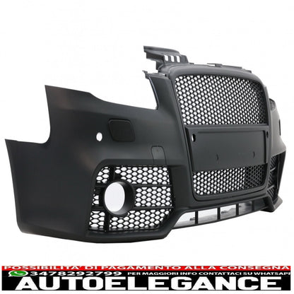 paraurti anteriore con griglia anteriore adatto per audi a4 b7 (2004-2008) rs4 design nero