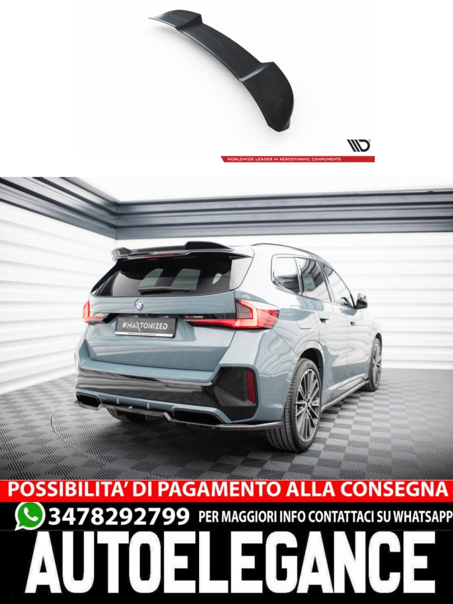 SPOILER CAP 3D adatto compatibile per  BMW X1 M-PACK U11   (2022 - )