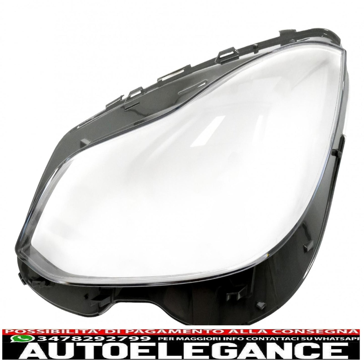 headlight lenses suitable for mercedes e class w212 s212 facelift (2013-2016) transparent 