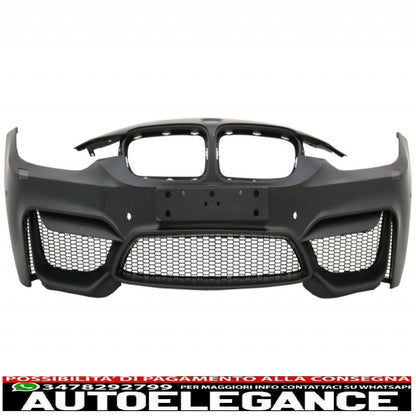 paraurti anteriore con minigonne laterali adatto per bmw serie 3 f30 f31 pre-lci e lci (2011-2018) design m4