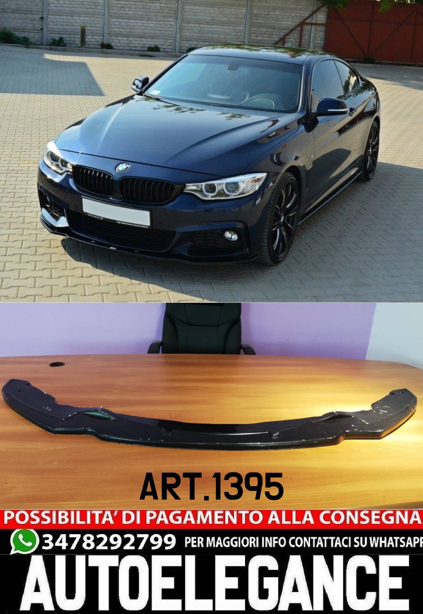 1395 SPLITTER SERIE 4 F32 F33 F36 MSPORT NERO LUCIDO