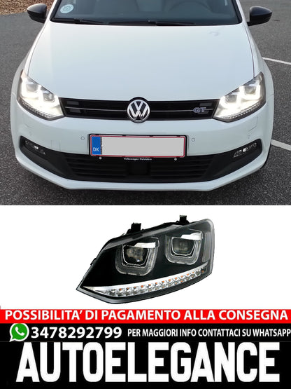 Set fari a LED indicatori di direzione per VW Polo 6R U-Tube luce diurna