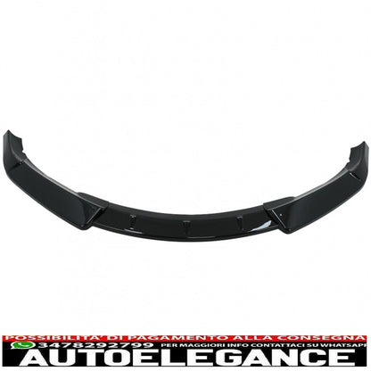 Front bumper additional spoiler suitable for BMW 3 Series E46 Saloon Touring (1998-2004) Standard Piano Black 