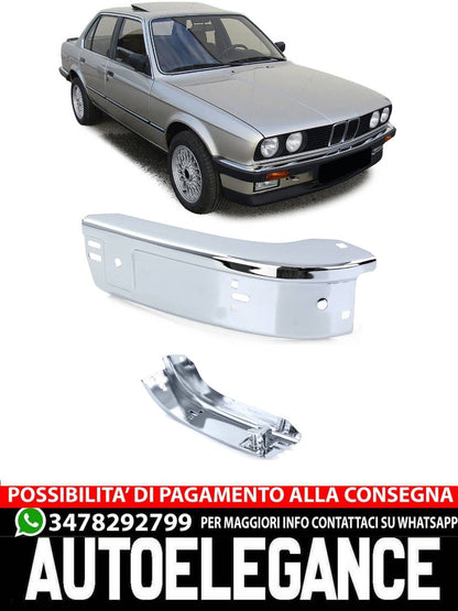 Paraurti anteriore cromato angolo destro adatto per BMW Serie 3 E30 82-87