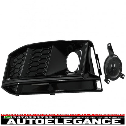lower grill bumper covers ACC side grills suitable for audi a4 b9 s-line sedan avant (2016-2018) rs4 design black edition