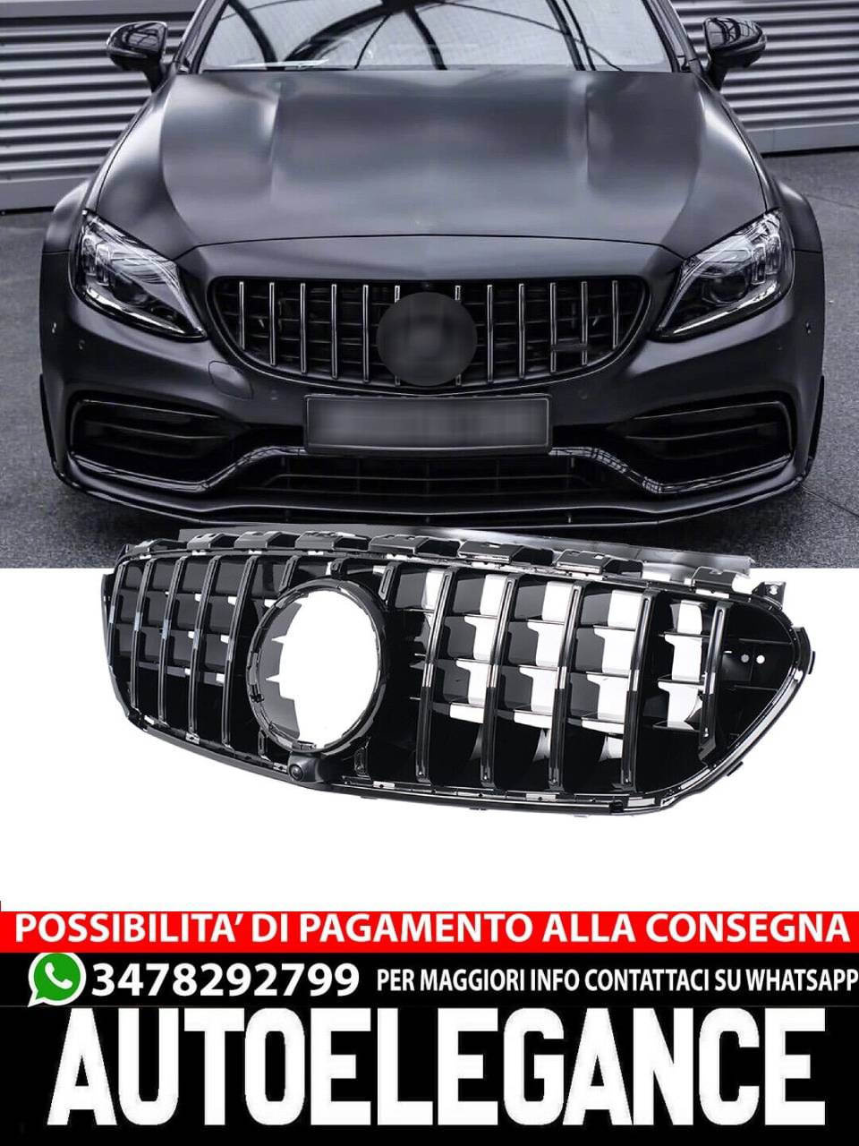 GT Panamericana Grille suitable for Mercedes W213 S213 E63 ONLY black 