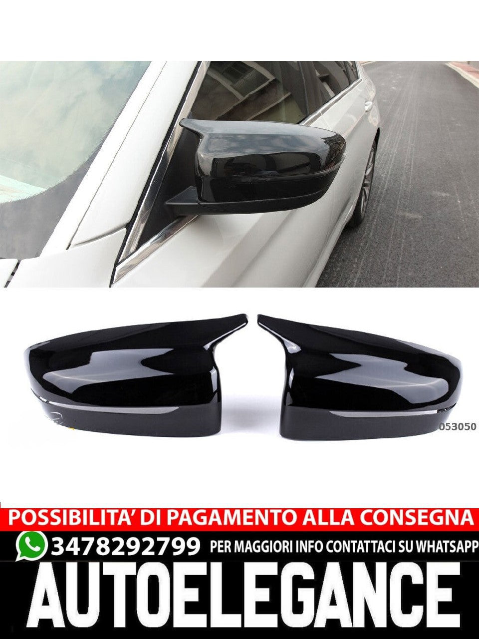 Calotte specchietti nere sportive per cambio per BMW Serie 5 G30 Berlina G31 AUTOELEGANCERICAMBI