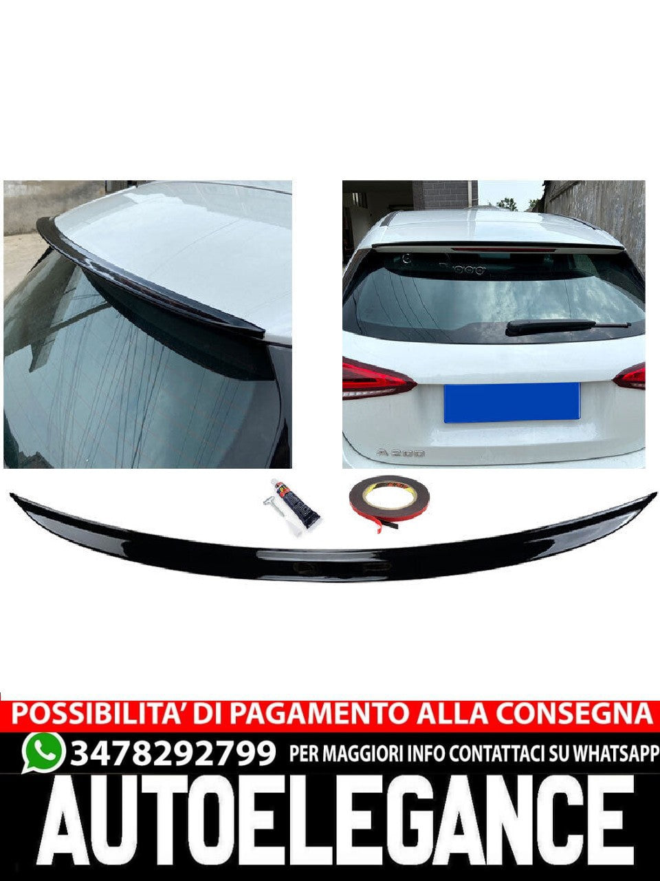 SUITABLE FOR MERCEDES-BENZ A-CLASS W177 REAR MUDGUARD REAR SPOILER 