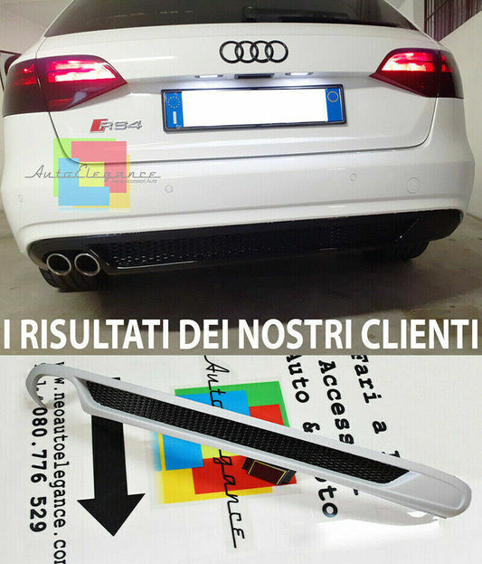 ESTRATTORE SLINE PER AUDI A4 B8 2012-2015 DIFFUSORE POSTERIORE SOTTO PARAURTI