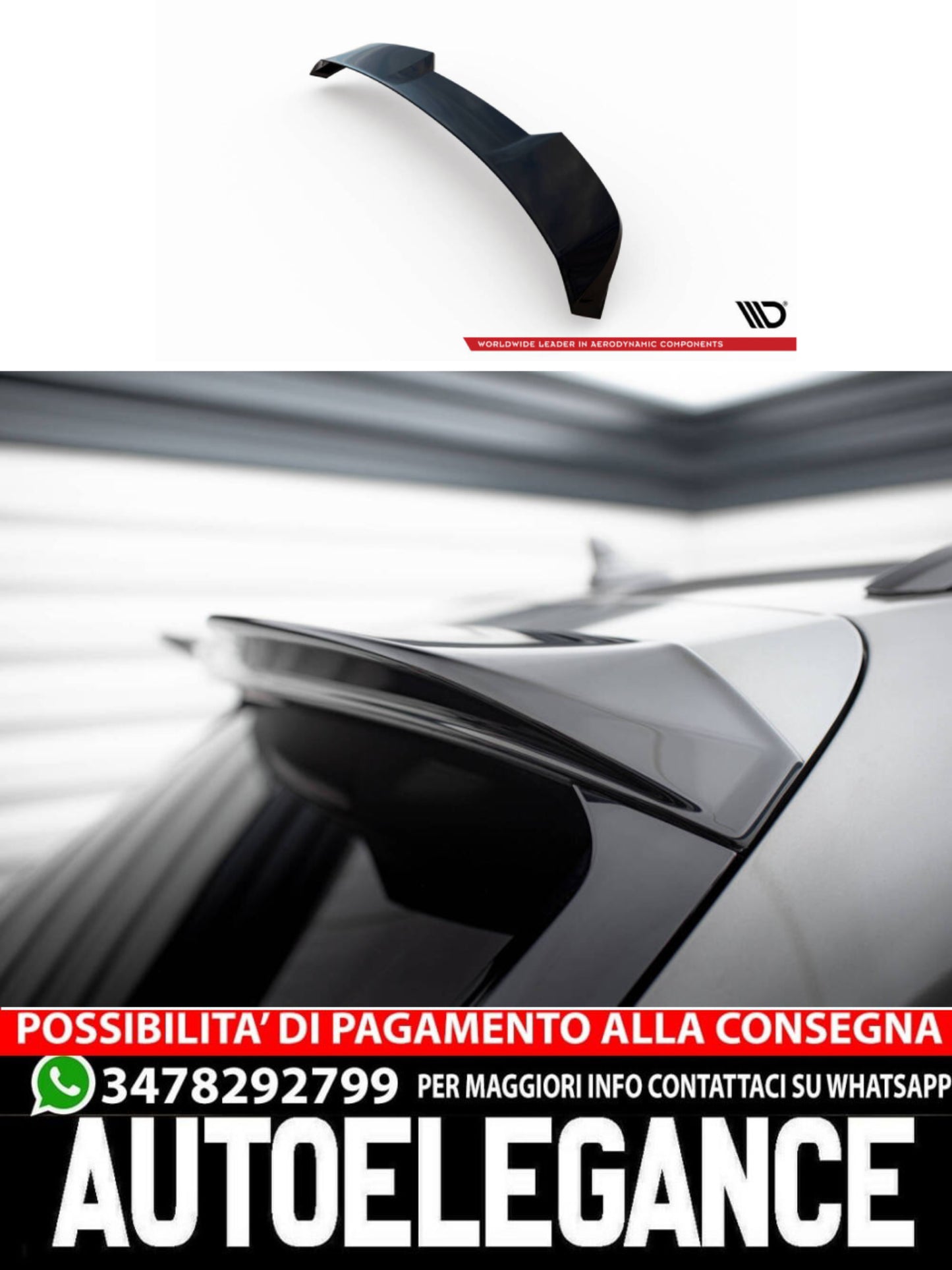 TAPPO SPOILER SUPERIORE 3D adatto compatibile per BENTLEY BENTAYGA MK1  (2015-2020)