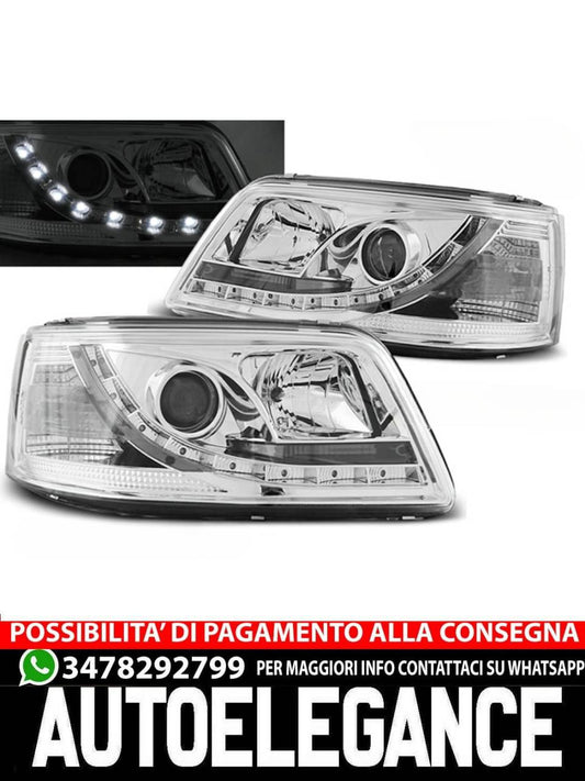 TRUE DRL CHROME HEADLIGHTS for VW transporter T5 04.03-08.09 
