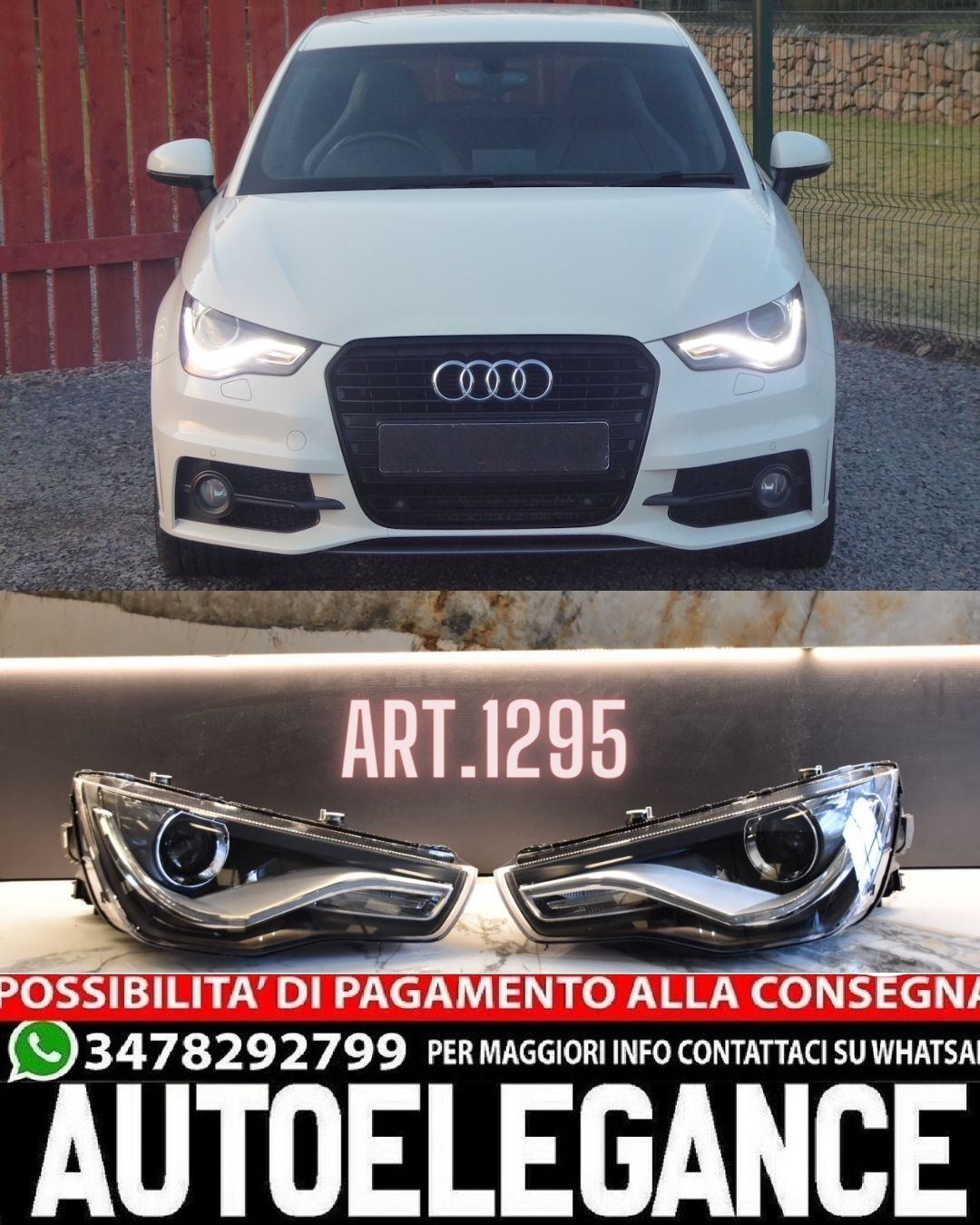 FARI ANTERIORI ADATTI PER AUDI A1 8X 2010-2015