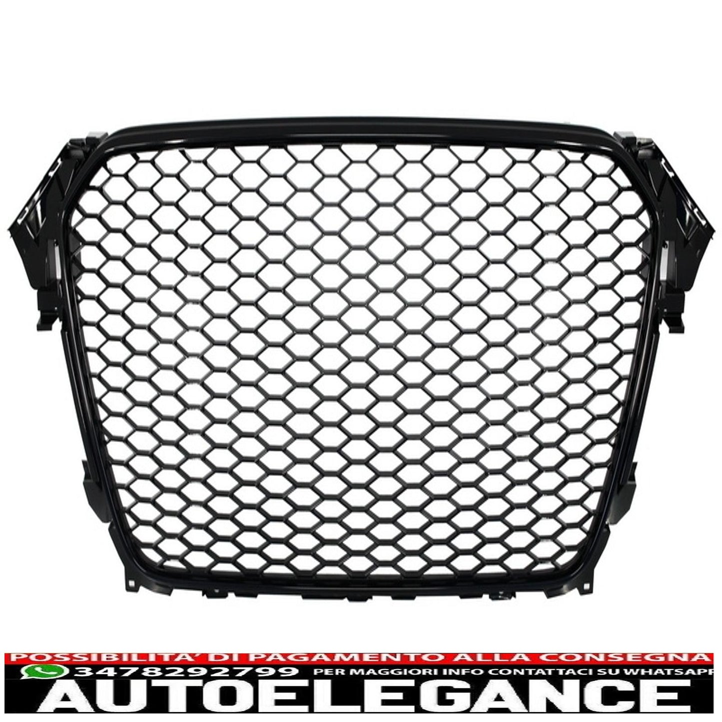 montaggio griglia centrale con paraurti posteriore mantovana diffusore d'aria adatto per audi a4 b8 facelift (2012-2015) limousine avant rs design