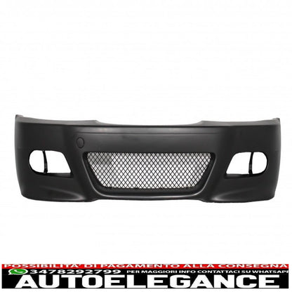 paraurti anteriore con fendinebbia fumé adatto per bmw serie 3 e46 coupe cabrio berlina station wagon (1998-2004) design m3