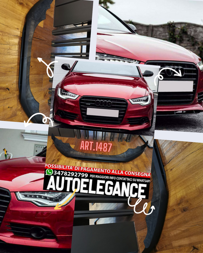 SOTTO PARAURTI ANTERIORE ADATTO PER AUDI A6 4G C7 2011-2014 LOOK TUNING GREZZO