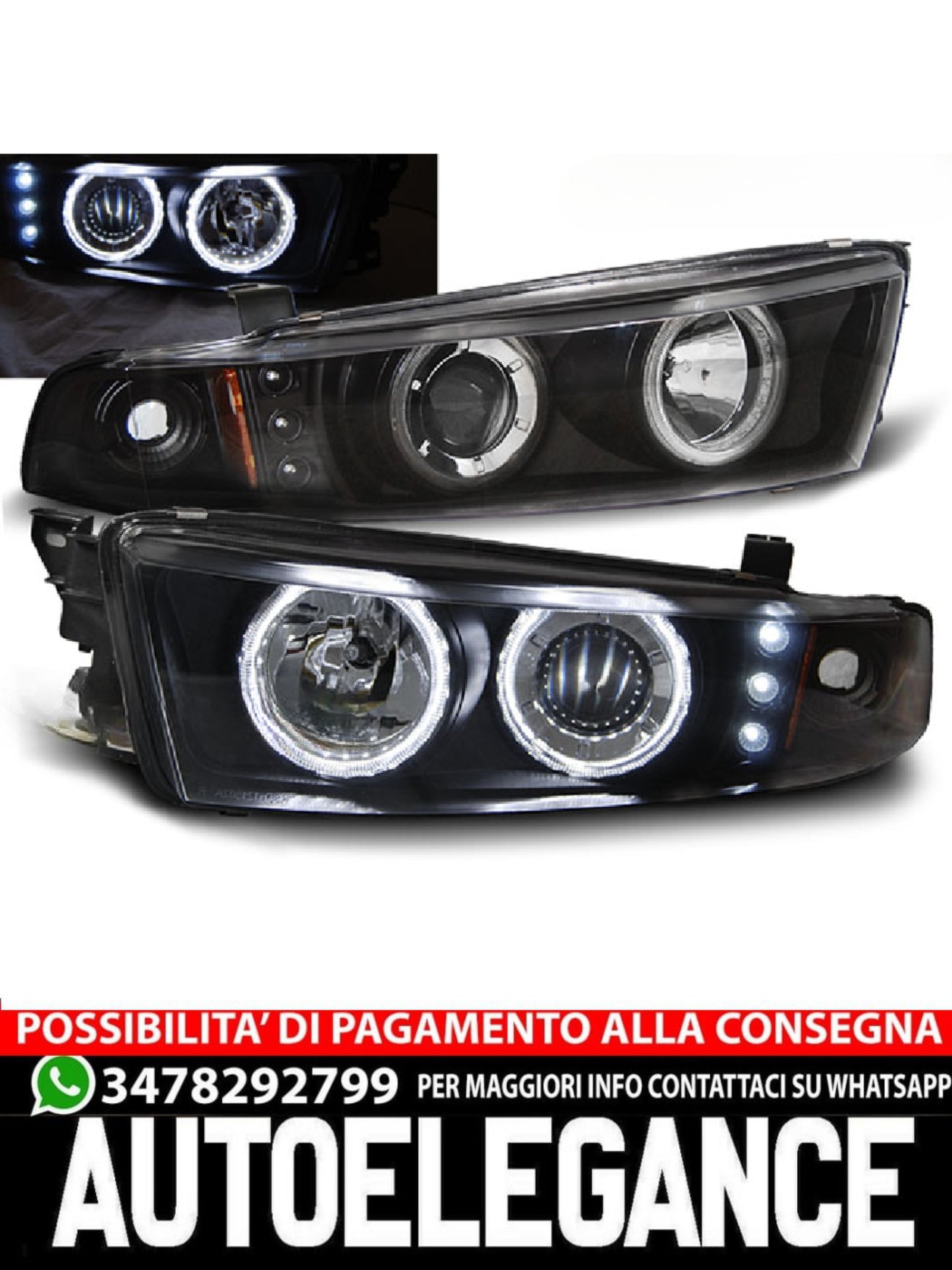 FARI ANGEL EYES NERO CCFL ADATTI PER MITSUBISHI GALANT 8 (EA0) 96-06
