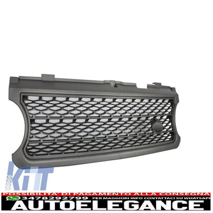 center grille suitable for land rover range rover vogue iii (l322) (2006-2009) silver autobiography supercharged edition