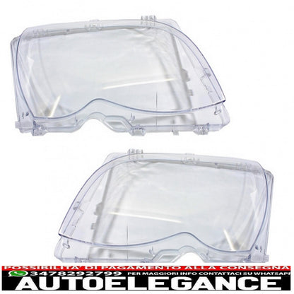 Right side headlight lens suitable for bmw 3 series e46 restyling sedan/touring (2001-2004)