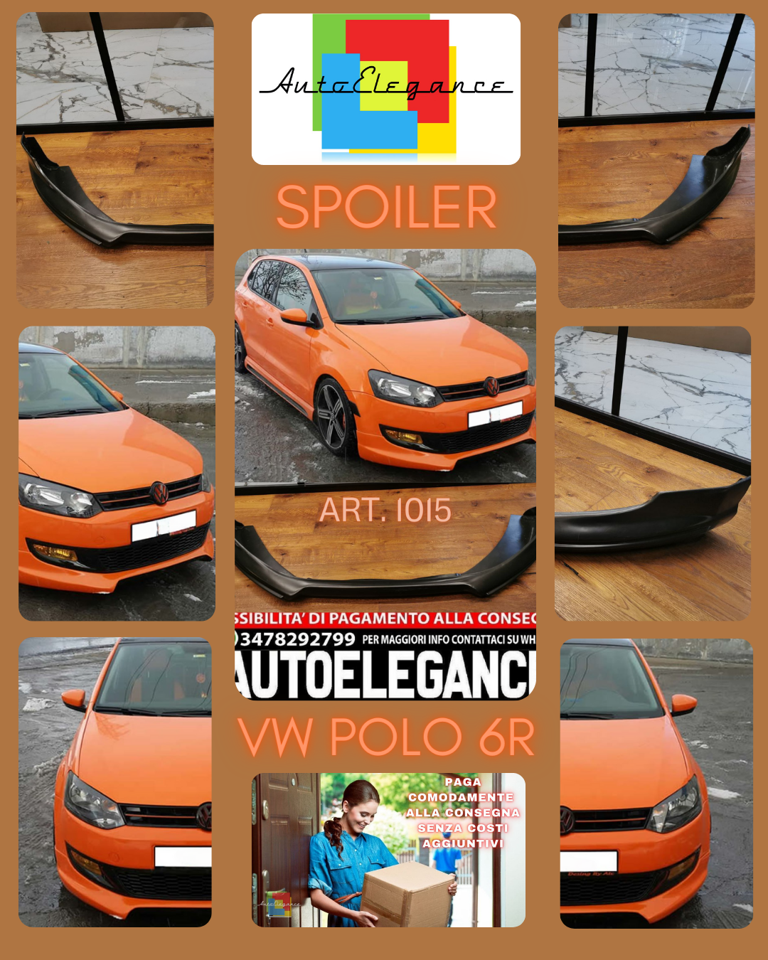 UNDER BUMPER VW POLO 6R 6C STANDARD RAW LOOK SPORTY DESIGN 