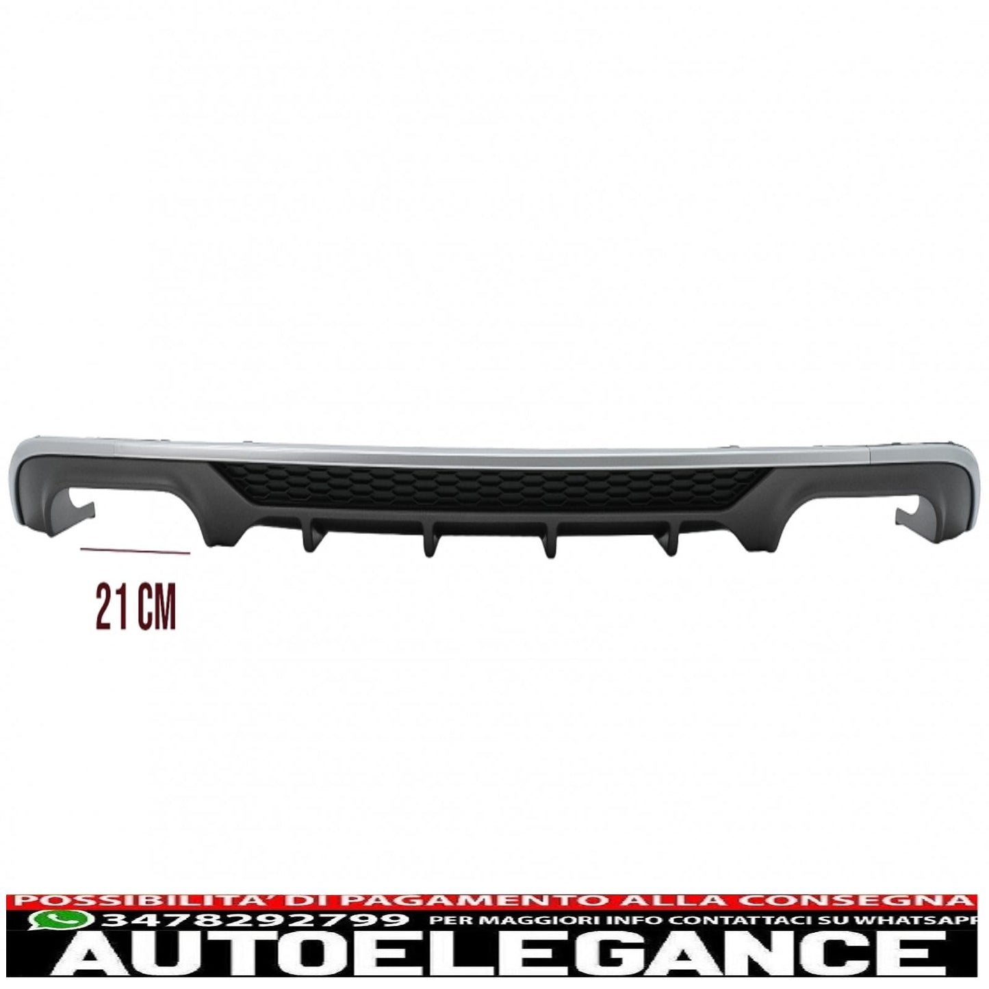 Diffusore mantovana per paraurti posteriore adatto per audi a3 8v restyling berlina convertibile (2016-2019) paraurti standard se s3 design