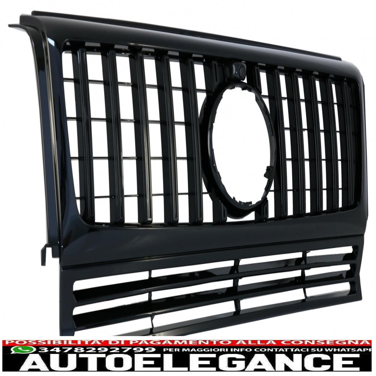front grill suitable for mercedes g class w463 (1990-2014) new g63 gt-r panamericana design all black