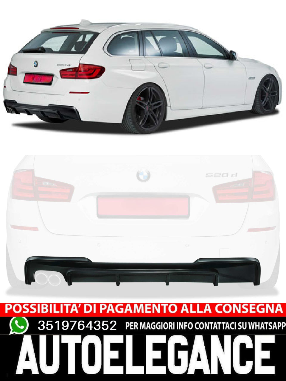 Diffusori posteriore adatto per BMW 5er F10/F11 Pacchetto M