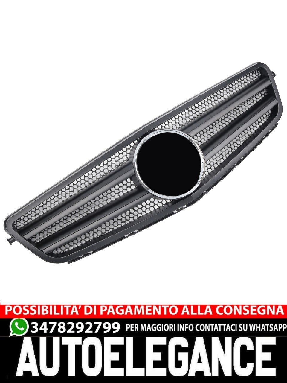 Griglia sportiva per Mercedes C204 Coupé Nero Opaco C63 AMG
