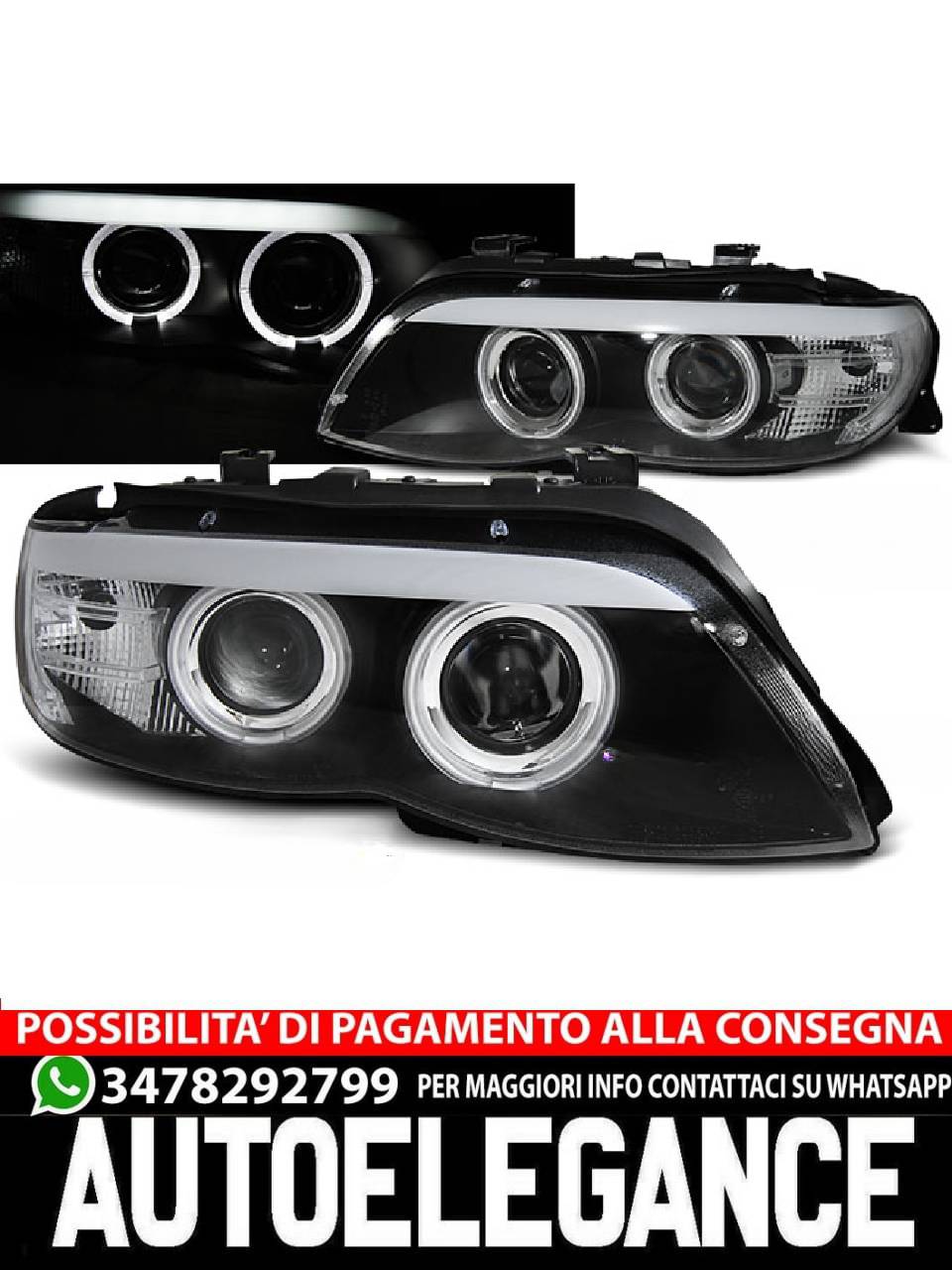 FARI ALLO XENO ANGEL EYES NERO per BMW X5 E53 11.03-06