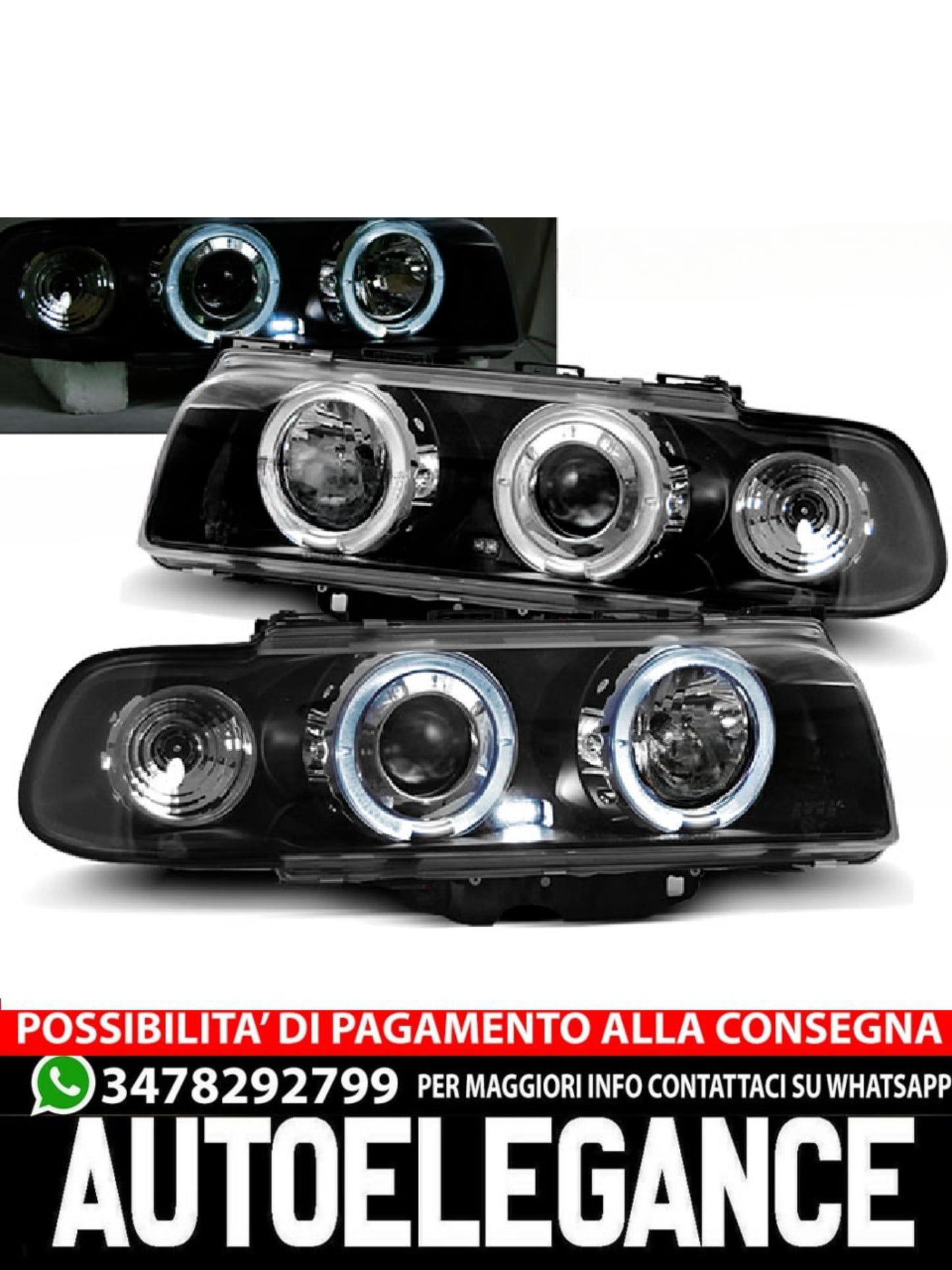 FARI ANGEL EYES NERO ADATTI COMPATIBILI PER BMW E39 09.95-06.03