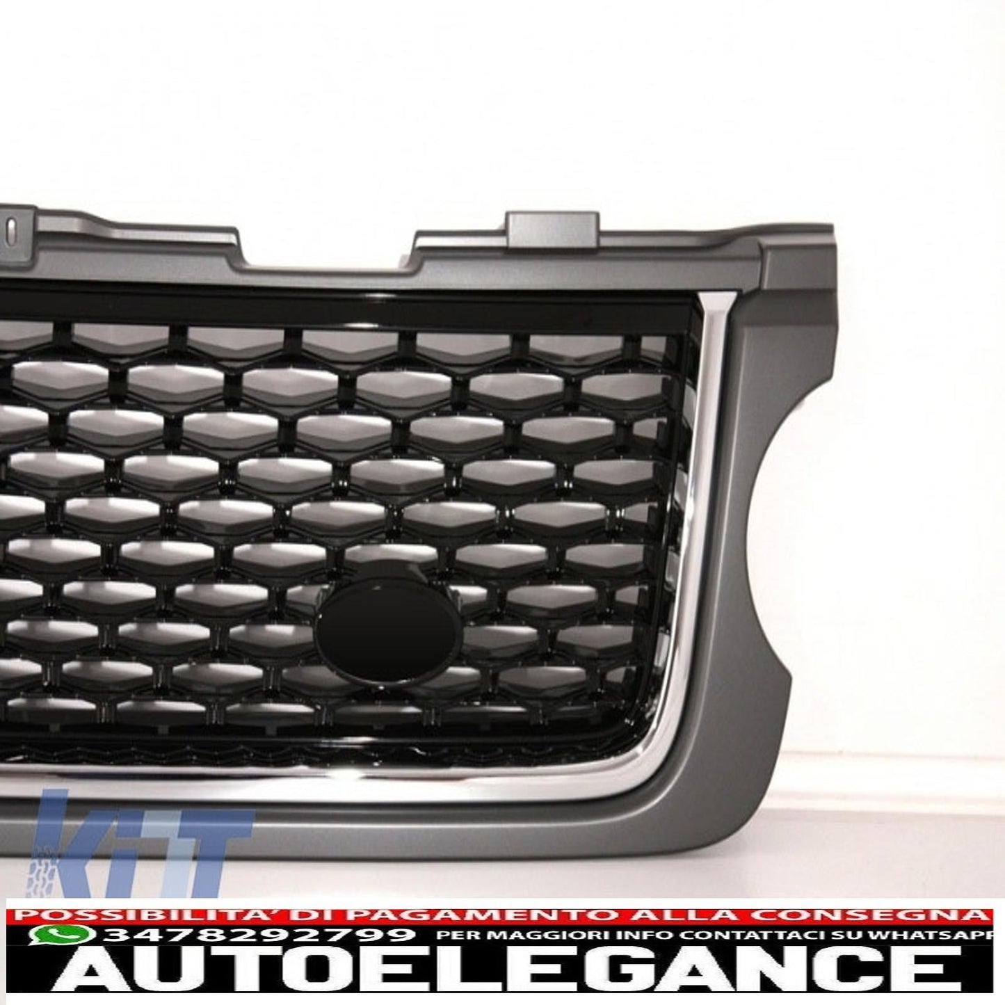 center grille suitable for land rover vogue iii l322 (2010-2012) grey black autobiography supercharged edition