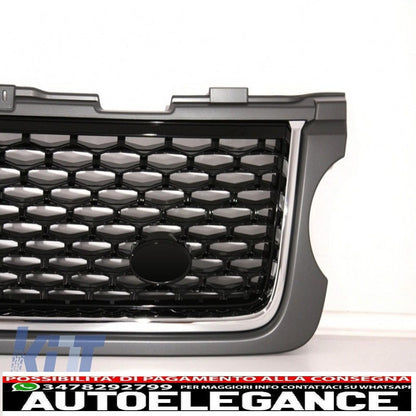 center grille suitable for land rover vogue iii l322 (2010-2012) grey black autobiography supercharged edition