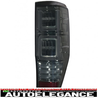 LED rear lights suitable for Ford Ranger (2012-2018) with dynamic sequential smoked indicators