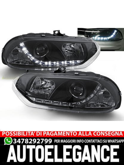 HEADLIGHTS SUITABLE FOR ALFA ROMEO 156 10.97-06.03 DAYLIGHT BLACK 