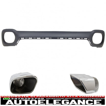 Diffusore mantovana paraurti posteriore e terminali di scarico quadrati adatti per bmw x6 f16 v8 design stile m-tech