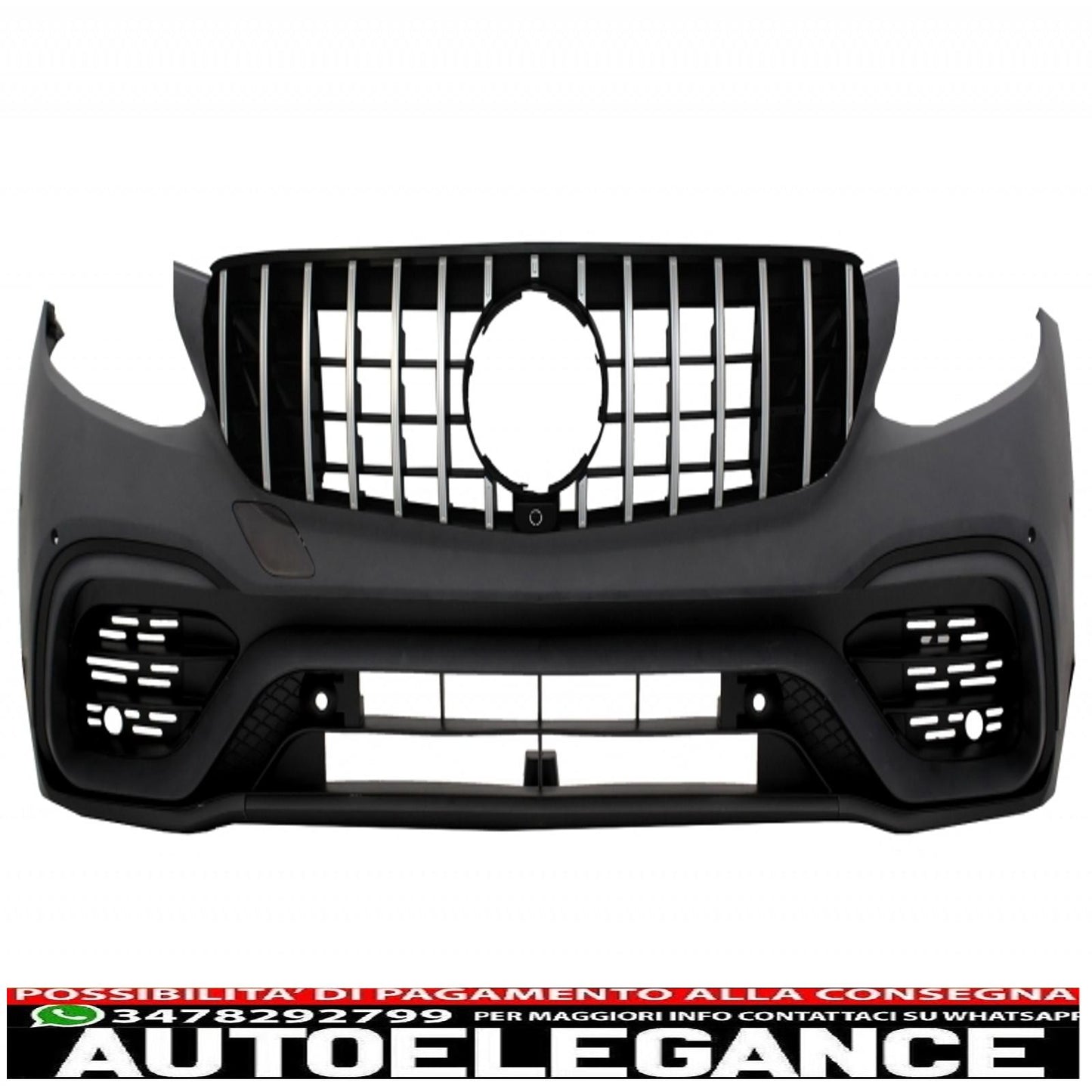 paraurti anteriore con spoiler posteriore sul tetto adatto per mercedes glc x253 suv (2015-2019) glc 63 design