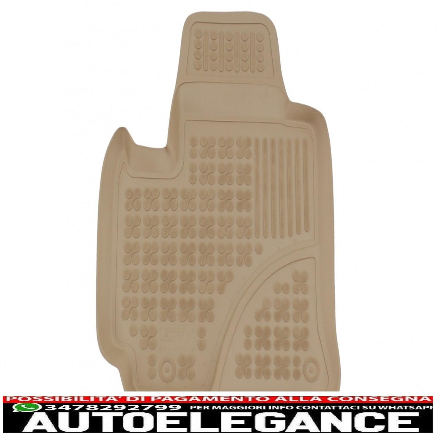 Beige rubber mats suitable for Toyota Rav4 II Facelift (2003-2005) 5 doors