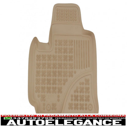 Beige rubber mats suitable for Toyota Rav4 II Facelift (2003-2005) 5 doors