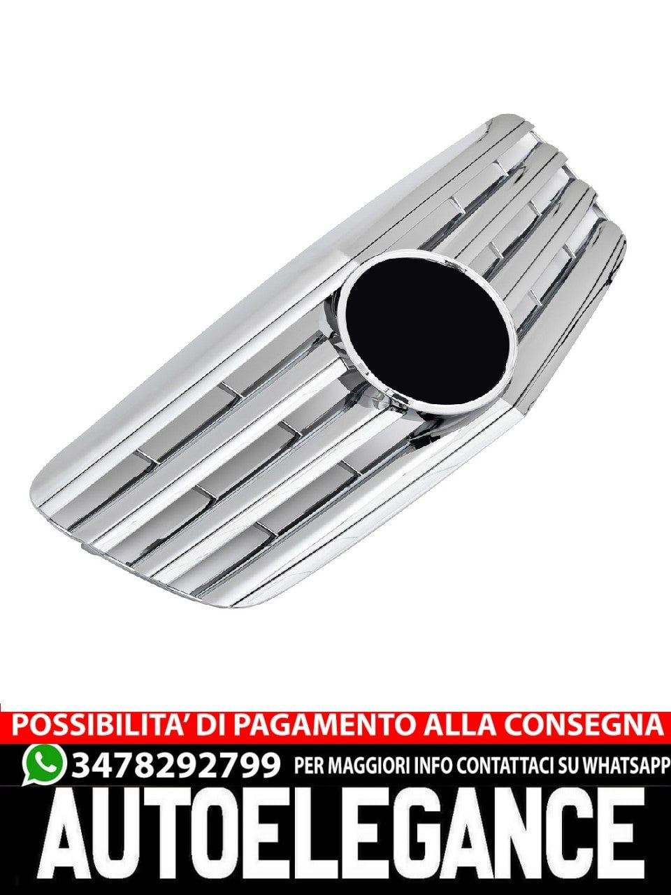 Griglia sportiva per Mercedes W211 S211 E 04 / 2006-2009 cromata AMG LOOK