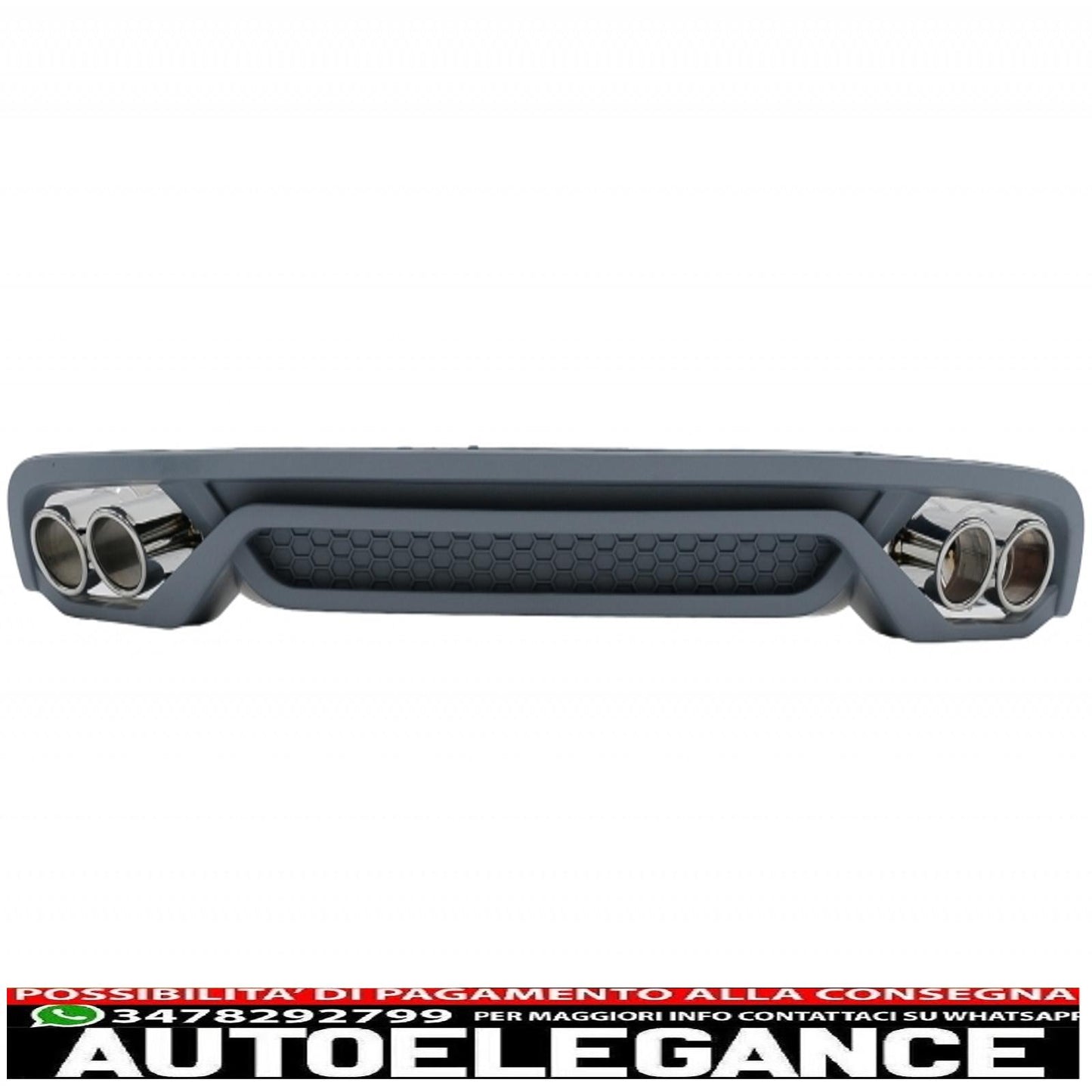 Diffusore a mantovana per paraurti posteriore con terminali di scarico e spoiler per bagagliaio, adatto per audi a4 b8 berlina restyling (2012-2015) ab-design